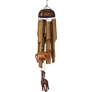 image:imageWoodstock Chimes Asli Arts Collection African Trio Bamboo Chime 32 Bamboo Wind Chimes for Outdoor Patio Home or Garden Dcor CAT601
