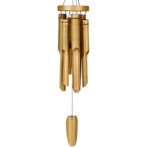 image:imageWoodstock Chimes Asli Arts Collection Ring Bamboo Chime Large 37 Natural Bamboo Wind Chimes for Outdoor Patio Home or Garden Dcor C255Large