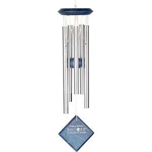 image:imageWoodstock Chimes Encore Collection Chimes of Mercury 14 Verdigris Wind Chimes for Outdoor Patio Home or Garden Dcor DCV14Chimes of Mercury  Blue Wash
