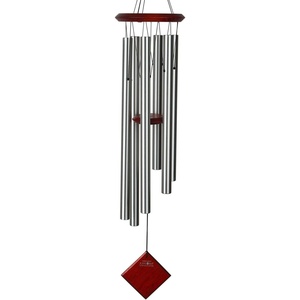 image:imageWoodstock Chimes Pluto Wind Chime for Outside 37 Silver Medium Tone Sound for Outdoor Garden Patio Porch Decor Gifts Encore Collection DCS37
