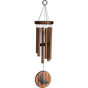 image:imageWoodstock Chimes Signature Collection Woodstock Habitats Chime Teak 17 Butterfly Habitats and Nature Wind Chimes for Outdoor Patio Home or Garden Dcor HCTB
