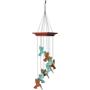 image:imageWoodstock Chimes Signature Collection Woodstock Habitats Hummingbird Spiral 18 Verdigris Habitats and Nature Wind Chimes for Outdoor Patio Home or Garden Dcor HHSHHT