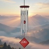 image:imageWoodstock Chimes Encore Collection Chimes of Mercury 14 Silver Mercury Wind Chimes for Outdoor Patio Home or Garden Dcor DCS14