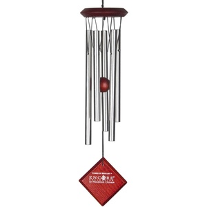 image:imageWoodstock Chimes Encore Collection Chimes of Mercury 14 Silver Mercury Wind Chimes for Outdoor Patio Home or Garden Dcor DCS14