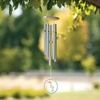 image:imageWoodstock Wind Chimes for Outside Garden Patio Porch and Outdoor Decor 22 Silver Woodstock Coastal Wind Chimes Glass Sea Horse WCGSH