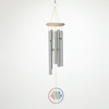 image:imageWoodstock Wind Chimes for Outside Garden Patio Porch and Outdoor Decor 22 Silver Woodstock Coastal Wind Chimes Glass Fish WCGF