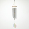 image:imageWoodstock Wind Chimes for Outside Garden Patio Porch and Outdoor Decor 22 Silver Woodstock Coastal Wind Chimes Glass Sea Shell WCGSS