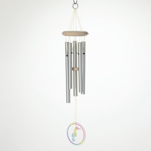 image:imageWoodstock Wind Chimes for Outside Garden Patio Porch and Outdoor Decor 22 Silver Woodstock Coastal Wind Chimes Glass Sea Horse WCGSH