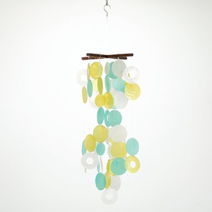image:imageWoodstock Wind Chimes for Outside Garden Patio Porch and Outdoor Decor 27 Moonlit Moonlit Bay Capiz Wind Chimes C301