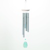 image:imageWoodstock Wind Chimes Margaritaville Seaglass Windchime 24 Inch Outdoor Chime Decor for Patio Garden Porch with Silver Tubes Resin and Seaglass Clapper Tuned to Margaritaville NotesSilver