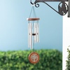 image:imageWoodstock Chimes Signature Collection Woodstock Habitats Chime 17 Silver Teak Tree of Life Wind Chimes for Outdoor Patio Home or Garden Decor HCTT