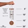 image:imageWoodstock Chimes Signature Collection Woodstock Habitats Chime 17 Silver Teak Tree of Life Wind Chimes for Outdoor Patio Home or Garden Decor HCTT