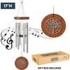 image:imageWoodstock Chimes Signature Collection Woodstock Habitats Chime 17 Silver Teak Tree of Life Wind Chimes for Outdoor Patio Home or Garden Decor HCTT