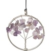 image:imageWoodstock Wind Chimes 15 Serenity Tree Amethyst Wind Chime Gray Ash Wood Silver Aluminum Tubes Windchime for Outside Garden Decor Outdoor Patio and Front Porch