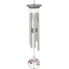 image:imageWoodstock Wind Chimes 15 Serenity Tree Amethyst Wind Chime Gray Ash Wood Silver Aluminum Tubes Windchime for Outside Garden Decor Outdoor Patio and Front Porch