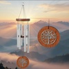 image:imageWoodstock Chimes Signature Collection Woodstock Habitats Chime 17 Silver Teak Tree of Life Wind Chimes for Outdoor Patio Home or Garden Decor HCTT