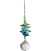 image:imageWoodstock Chimes Woodstock Rainbow Makers Collection Crystal Sunrise Cascade 3 Pink Crystal Cascades Crystal Suncatchers for Outdoor Patio Home or Garden Dcor CCSPGreen