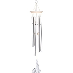 image:imageWoodstock Chimes Seashore Chime Scallop Shell Hanging Decor Coastal Gifts Wind Chimes for Outdoor Patio Home or Garden DcorLighthouse
