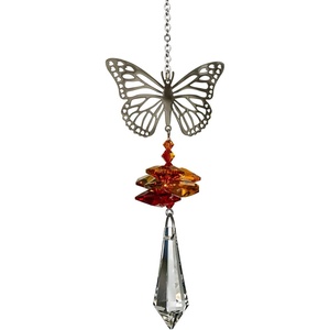 image:imageWoodstock Chimes Sun Catcher Crystal Fantasy 45 Angel Crystal Suncatcher Pink Hanging Window Prism for Indoor Kitchen Office Gifts Rearview Car Mirror Dcor Rainbow Makers CollectionButterfly