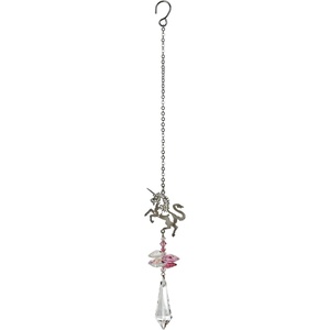 image:imageWoodstock Chimes Sun Catcher Crystal Fantasy 45 Rose Pink Crystal Suncatcher Pink Hanging Window Prism for Indoor Kitchen Office Gifts Rearview Car Mirror Dcor Rainbow Makers Collection CFROUnicorn