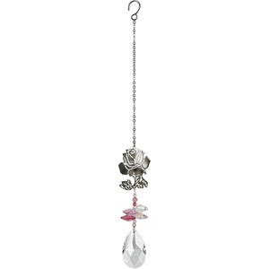 image:imageWoodstock Chimes Sun Catcher Crystal Fantasy 45 Rose Pink Crystal Suncatcher Pink Hanging Window Prism for Indoor Kitchen Office Gifts Rearview Car Mirror Dcor Rainbow Makers Collection CFRORose