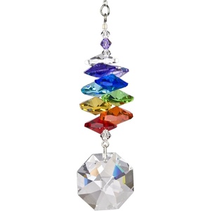 image:imageWoodstock Chimes Sun Catcher Crystal Rainbow Cascade 4 Octagon Crystal Cascading Suncatcher Hanging Window Prism for Indoor Kitchen Office Gifts Rearview Car Mirror Dcor Rainbow Makers CollectionOctagon