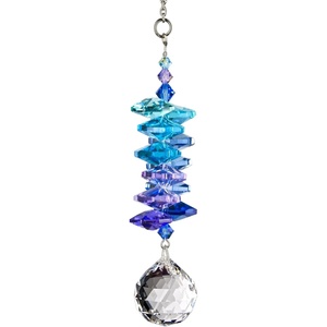 image:imageWoodstock Chimes Woodstock Rainbow Makers Collection Crystal Moonlight Cascade 4 Octagon Crystal Cascades Crystal Suncatchers for Outdoor Patio Home or Garden Dcor CCMOBall Crystal