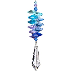 image:imageWoodstock Chimes Woodstock Rainbow Makers Collection Crystal Moonlight Cascade 4 Octagon Crystal Cascades Crystal Suncatchers for Outdoor Patio Home or Garden Dcor CCMOIcicle Crystal