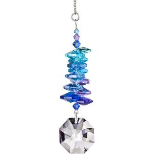 image:imageWoodstock Chimes Woodstock Rainbow Makers Collection Crystal Moonlight Cascade 4 Octagon Crystal Cascades Crystal Suncatchers for Outdoor Patio Home or Garden Dcor CCMOOctagon Crystal
