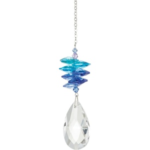 image:imageWoodstock Chimes Woodstock Rainbow Makers Collection Crystal Moonlight Cascade 4 Octagon Crystal Cascades Crystal Suncatchers for Outdoor Patio Home or Garden Dcor CCMOAlmond Crystal