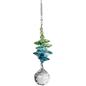 image:imageWoodstock Chimes Woodstock Rainbow Makers Collection Crystal Sunrise Cascade 3 Pink Crystal Cascades Crystal Suncatchers for Outdoor Patio Home or Garden Dcor CCSPGreen