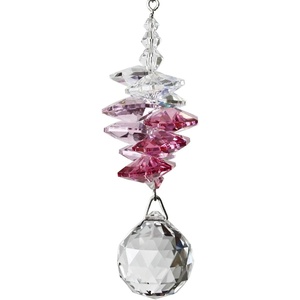 image:imageWoodstock Chimes Woodstock Rainbow Makers Collection Crystal Sunrise Cascade 3 Pink Crystal Cascades Crystal Suncatchers for Outdoor Patio Home or Garden Dcor CCSPPink