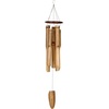 image:imageWoodstock Chimes Asli Arts Collection Ring Bamboo Chime Large 35 Black Bamboo Wind Chimes for Outdoor Patio Home or Garden Dcor C252Large