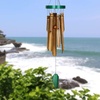image:imageWoodstock Chimes Asli Arts Collection Ring Bamboo Chime Large 35 Black Bamboo Wind Chimes for Outdoor Patio Home or Garden Dcor C252Medium