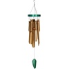 image:imageWoodstock Chimes Asli Arts Collection Ring Bamboo Chime Large 35 Black Bamboo Wind Chimes for Outdoor Patio Home or Garden Dcor C252Medium