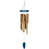 image:imageWoodstock Chimes Asli Arts Collection Ring Bamboo Chime Large 35 Black Bamboo Wind Chimes for Outdoor Patio Home or Garden Dcor C252Medium