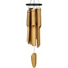 image:imageWoodstock Chimes Asli Arts Collection Ring Bamboo Chime Large 35 Black Bamboo Wind Chimes for Outdoor Patio Home or Garden Dcor C252Large