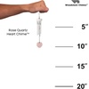image:imageWoodstock Chimes Rose Quartz Heart 10 Wind Chime for Outside Outdoor Garden and Patio Decor Valentines Gift for Her RQHC