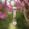 image:imageWoodstock Chimes Rose Quartz Heart 10 Wind Chime for Outside Outdoor Garden and Patio Decor Valentines Gift for Her RQHC