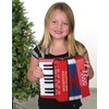 image:imageWoodstock Kids Accordion 7 Red with 10 Keys Beginner Music Toy Instrument for Children Ages 3 Educational Gift Kids Boys Girls WCKAJunior w Keyboard