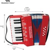 image:imageWoodstock Kids Accordion 7 Red with 10 Keys Beginner Music Toy Instrument for Children Ages 3 Educational Gift Kids Boys Girls WCKAJunior w Keyboard