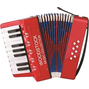 image:imageWoodstock Kids Accordion 7 Red with 10 Keys Beginner Music Toy Instrument for Children Ages 3 Educational Gift Kids Boys Girls WCKAJunior w Keyboard
