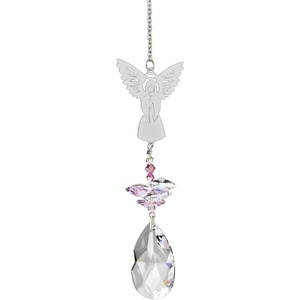 image:imageWoodstock Chimes Fantasy Glass Suncatcher 45Inches DolphinsAngel