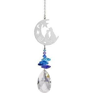 image:imageWoodstock Chimes Fantasy Glass Suncatcher 45Inches DolphinsCats