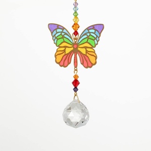 image:imageWoodstock Chimes Sun Catcher Crystal Dreams 4 Butterfly Crystal Suncatcher Multicolor Hanging Window Prism for Indoor Kitchen Office Gifts Rearview Car Mirror Dcor Rainbow Makers CollectionGold multicolor multicolor